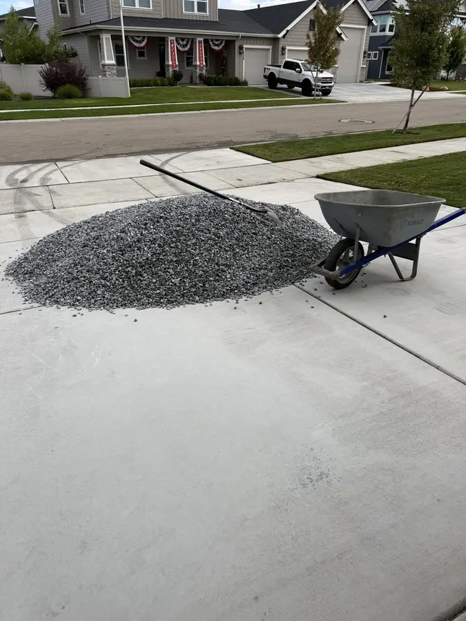 Wheelbarrow and rock pile ready to install - Meridian Idaho