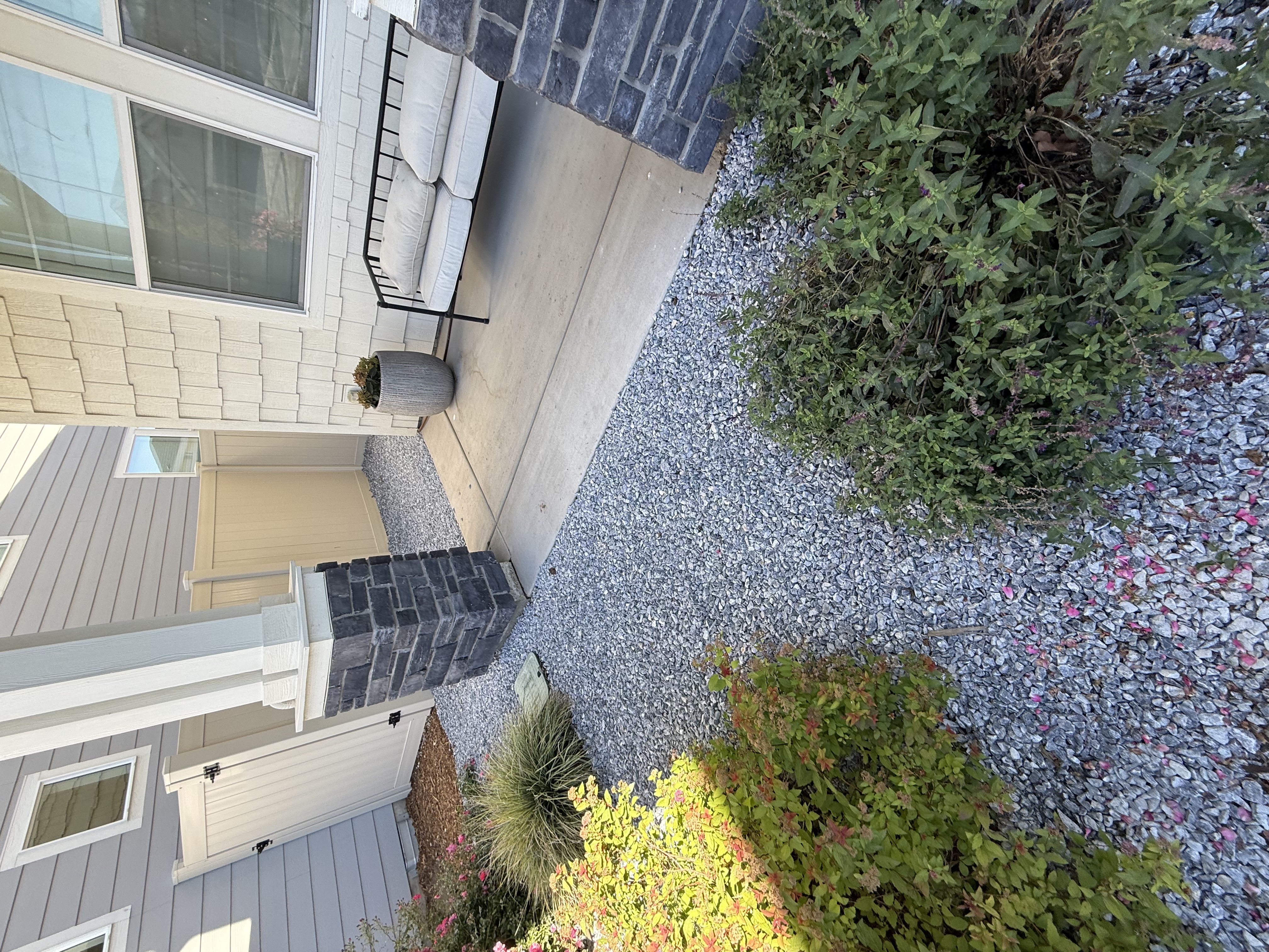 Finished front yard porch area — Meridian Idaho
