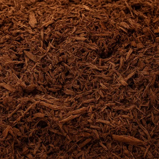 Bark and mulch for garden beds
